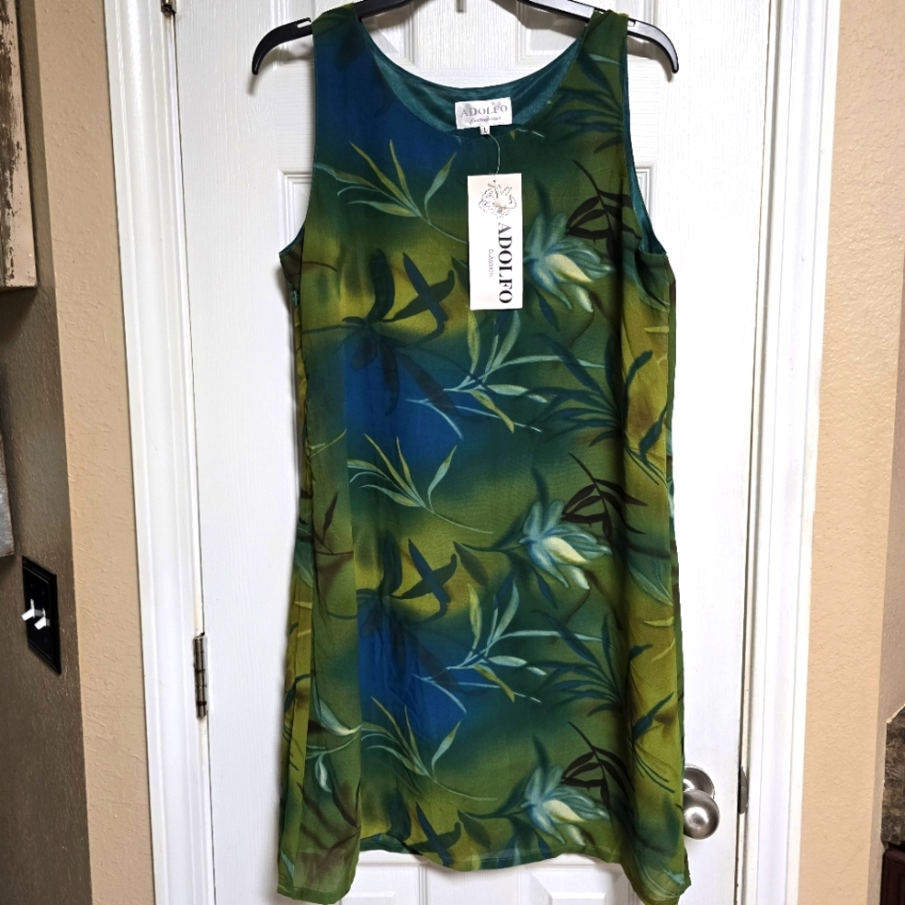 Adolfo Classics Lined Sleeveless Dress NWT‎ Size Large